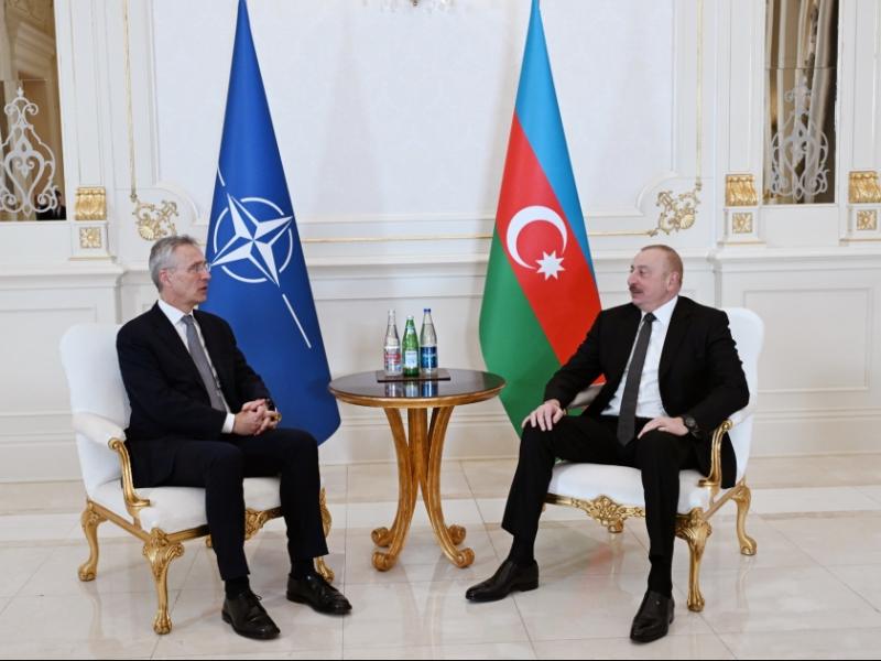 Prezident İlham Əliyevin NATO-nun Baş katibi Yens Stoltenberq ilə təkbətək görüşü olub 