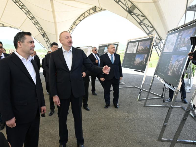 Presidents of Azerbaijan and Kyrgyzstan visited devastated areas of Fuzuli city and reviewed the city’s master plan 