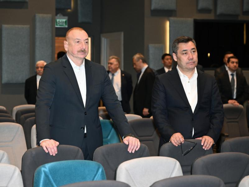 Presidents of Azerbaijan and Kyrgyzstan visited Aghdam Conference Center 