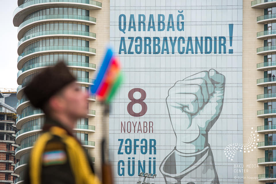 write a topic victory day of azerbaijan