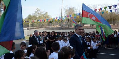 Ağsunun Bico kəndində Heydər Əliyev Fondu tərəfindən inşa olunan yeni məktəb binası istifadəyə verilib