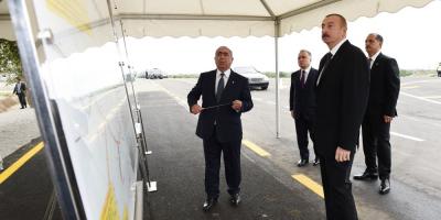 Prezident İlham Əliyev İmişli-Otuziki-Qaraqaşlı avtomobil yolunun açılışında iştirak edib