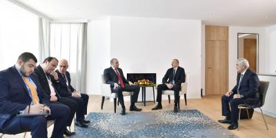 Azərbaycan Prezidenti İlham Əliyevin və Gürcüstanın Baş naziri Mamuka Baxtadzenin görüşü 