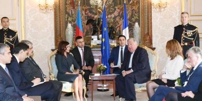 Azərbaycanın Birinci vitse-prezidenti Mehriban Əliyeva Fransa Senatının sədri Jerar Larşe ilə görüşüb