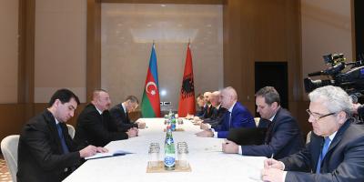 Azərbaycan Prezidenti İlham Əliyev Albaniya Prezidenti İlir Meta ilə görüşüb