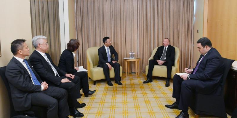 Prezident İlham Əliyev Pekində “China National Electric Engineering” şirkətinin prezidenti ilə görüşüb
