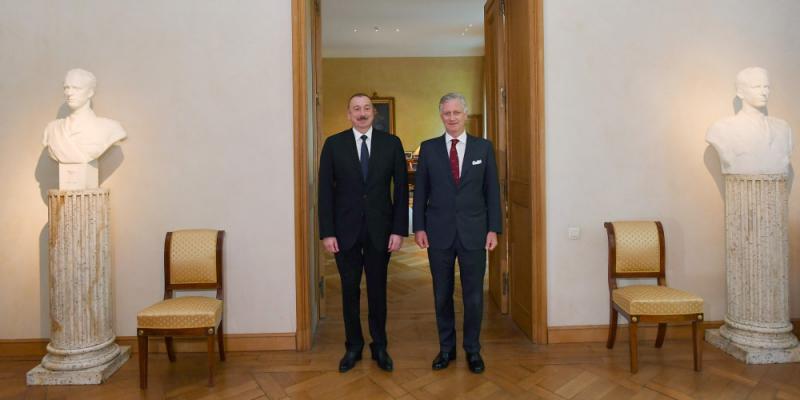 Azərbaycan Prezidenti İlham Əliyev Brüsseldə Belçikalıların Kralı Filip ilə görüşüb 