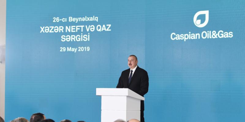 Prezident İlham Əliyev XXVI Beynəlxalq “Xəzər Neft və Qaz-2019” sərgi və konfransının açılışında iştirak edib