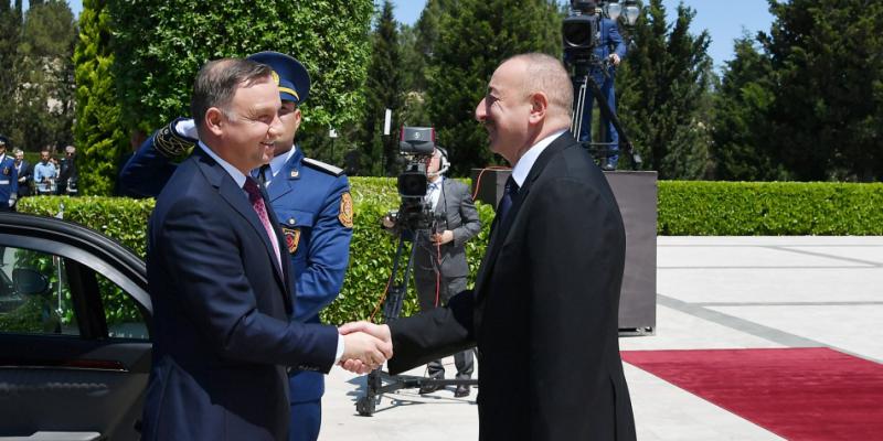 Polşa Prezidenti Andjey Dudanın rəsmi qarşılanma mərasimi olub