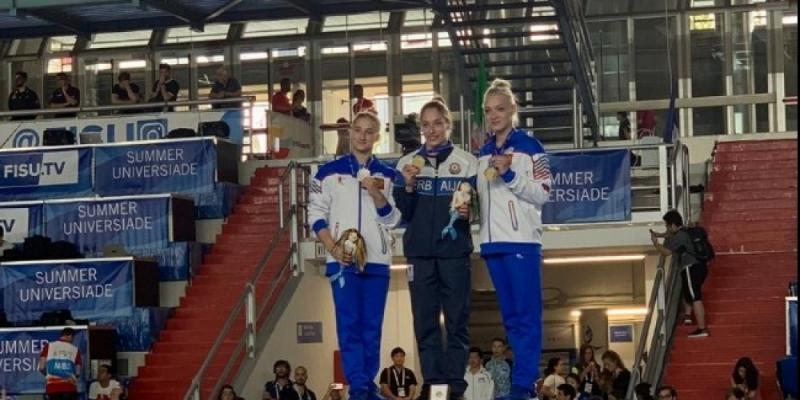 Gimnastımız Marina Nekrasova XXX Yay Universiadasında Azərbaycana ilk qızıl medalı qazandırıb