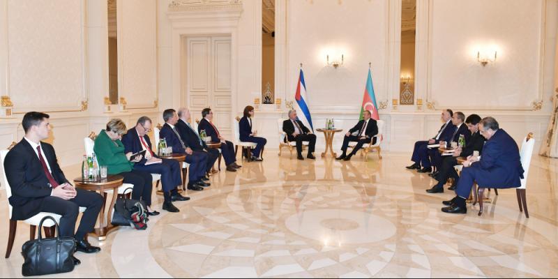 Azərbaycan Prezidenti İlham Əliyev Kubanın Prezidenti Migel Diaz-Kanel ilə görüşüb