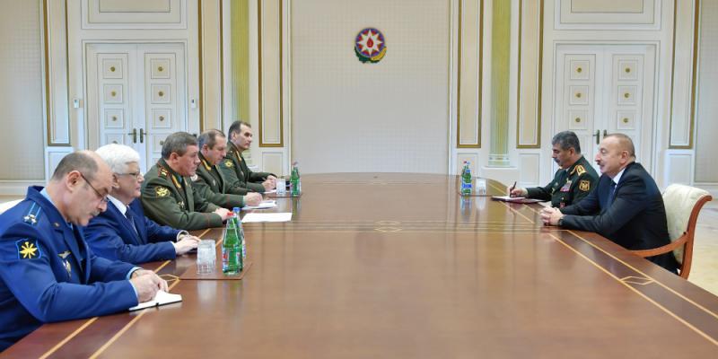 President Ilham Aliyev received delegation led by Chief of General Staff of Russian Armed Forcesv