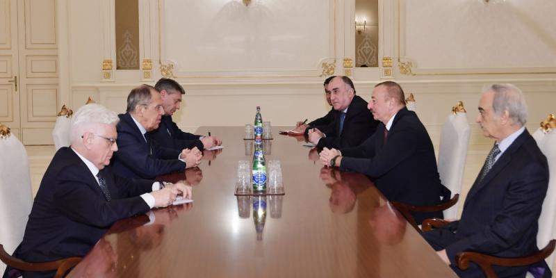 Президент Азербайджана Ильхам Алиев принял министра иностранных дел России