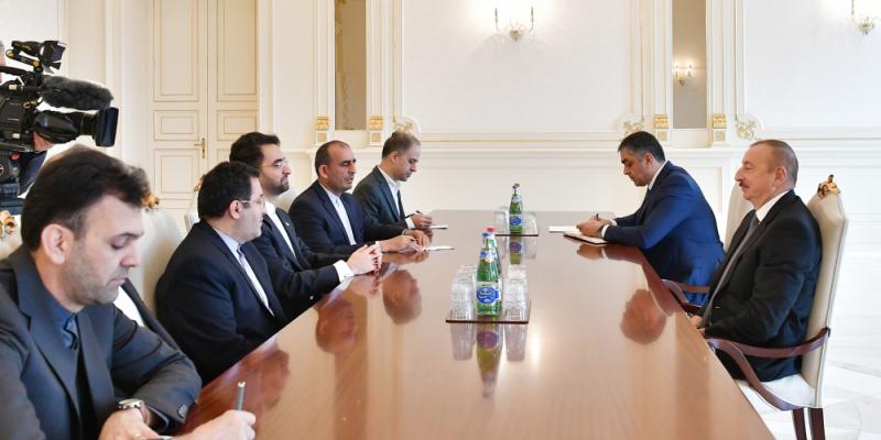 President Ilham Aliyev received delegation led by Iranian minister of information and communications technology