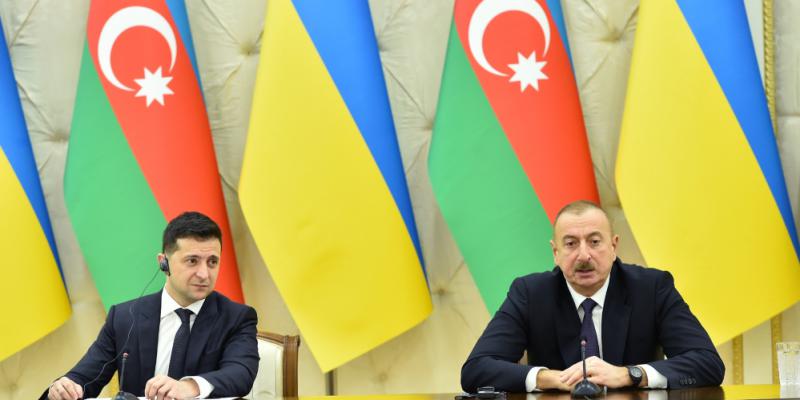 Azerbaijani, Ukrainian presidents made press statements 