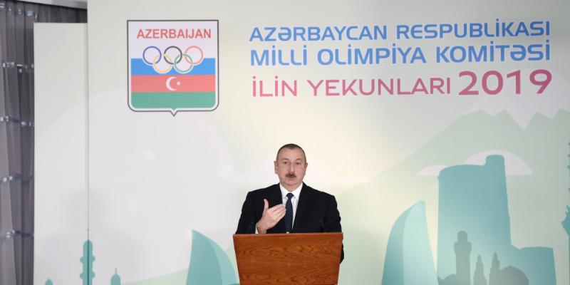 Azərbaycan Prezidenti İlham Əliyev 2019-cu ilin idman yekunlarına həsr olunan mərasimdə iştirak edib
