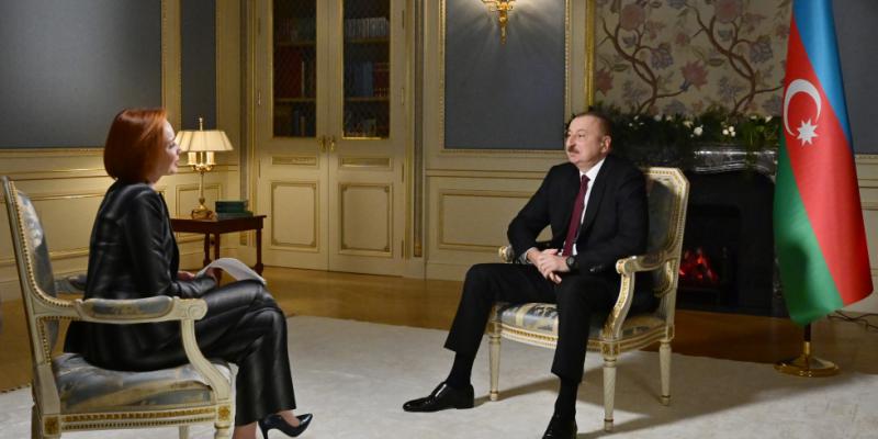 President Ilham Aliyev was interviewed by Rossiya-24 TV channel