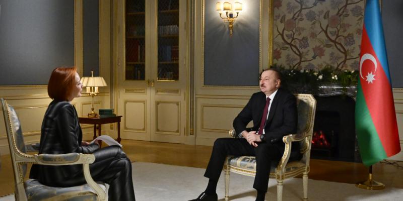 Президент Ильхам Алиев дал интервью телеканалу «Россия-24»
