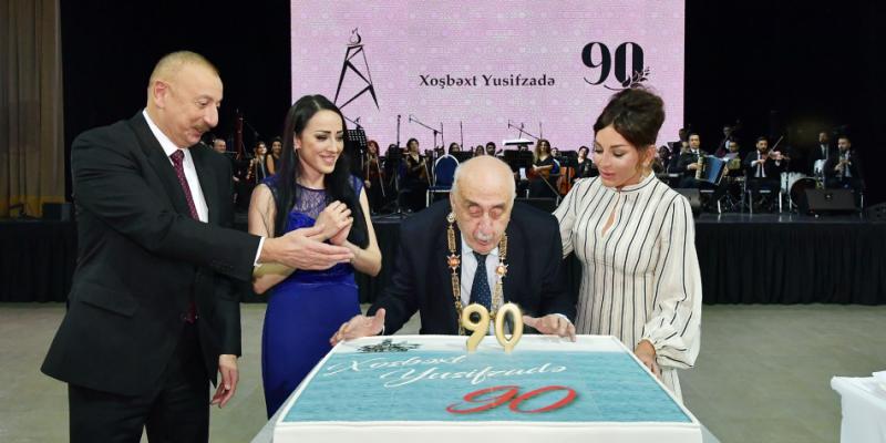 President Ilham Aliyev attended ceremony to celebrate 90th anniversary of renowned oil scientist and geologist, academician Khoshbakht Yusifzade