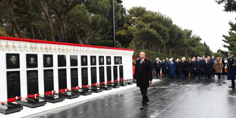 Всенародное посещение Шехидляр хиябаны в связи с 30-й годовщиной кровавой трагедии 20 Января