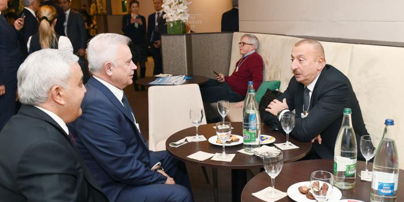 President Ilham Aliyev met with LUKOIL president in Davos 