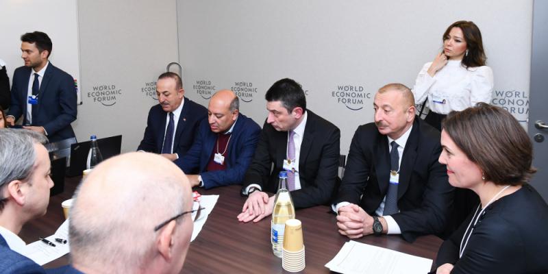 President Ilham Aliyev attended session as part of World Economic Forum