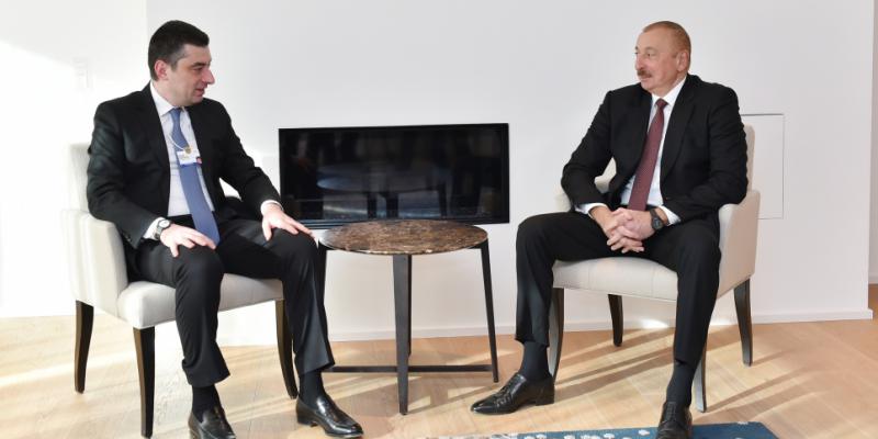 President Ilham Aliyev met with Georgian Prime Minister in Davos