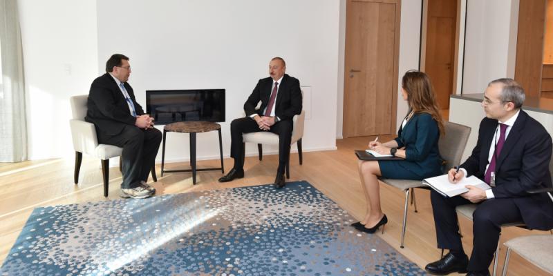 Prezident İlham Əliyevin Davosda İsveçrənin Montrö şəhərinin meri ilə görüşü olub