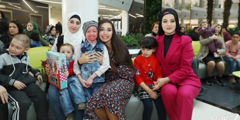 Vice-President of Heydar Aliyev Foundation Leyla Aliyeva meets with children suffering from ichthyosis, epidermolysis bullosa and immunodeficiency