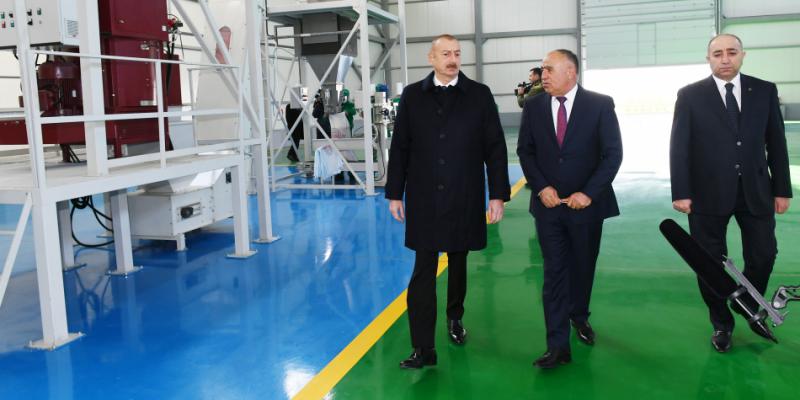 President Ilham Aliyev attended presentation of agropark owned by Global Agro LLC in Kurdamir