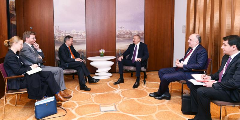 Президент Ильхам Алиев встретился в Мюнхене с президентом Международного Комитета Красного Креста