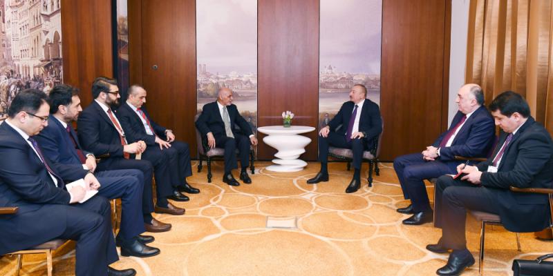 Президент Ильхам Алиев встретился в Мюнхене с Президентом Афганистана