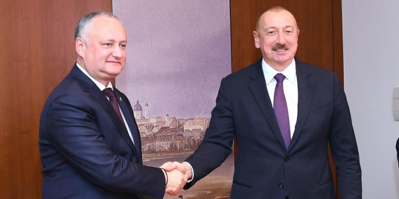 President Ilham Aliyev met with Moldovan President Igor Dodon in Munich
