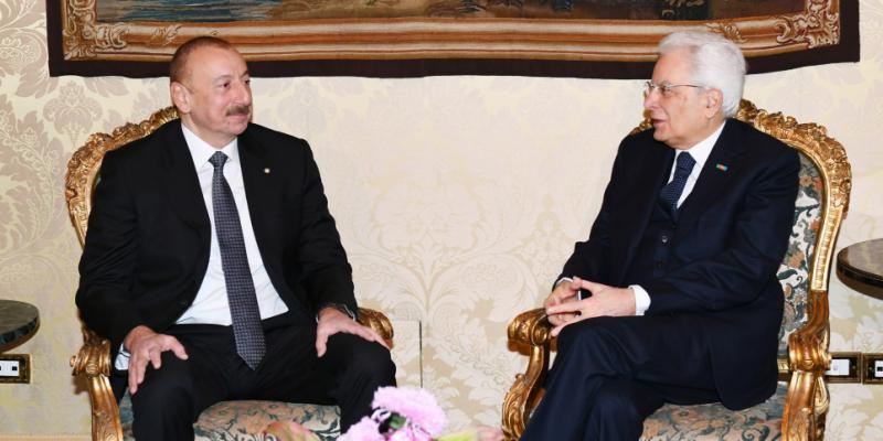 Встреча президентов Азербайджана и Италии один на один