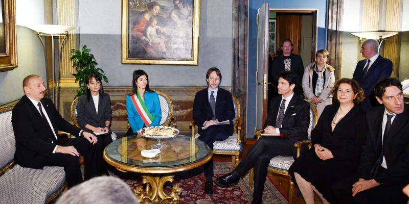 Президент Ильхам Алиев встретился с мэром Рима