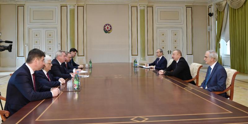 Президент Ильхам Алиев принял делегацию во главе с губернатором Ростовской области России