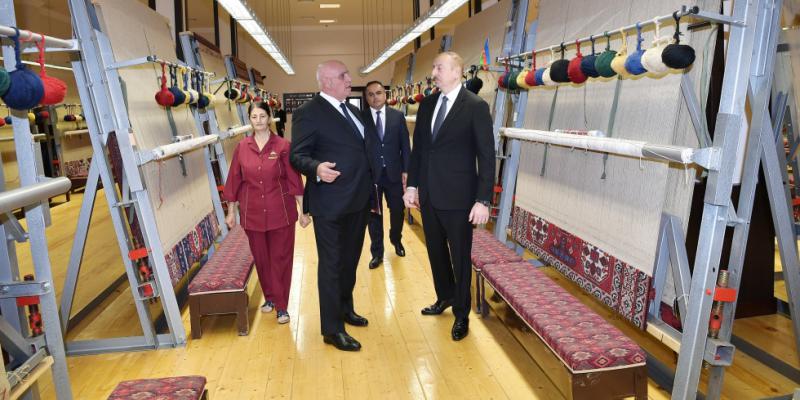 President Ilham Aliyev visited Goranboy branch of “Azerkhalcha” OJSC