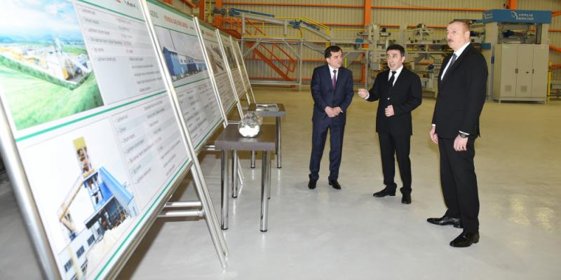 President Ilham Aliyev inaugurated lime factory in Gazakh