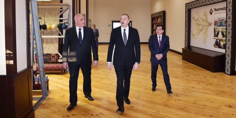 President Ilham Aliyev visited Gazakh branch of “Azerkhalcha” OJSC