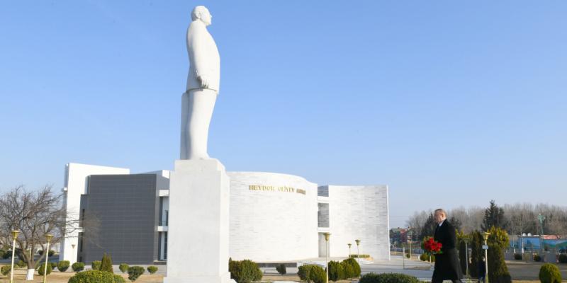 Президент Ильхам Алиев прибыл в Агстафинский район