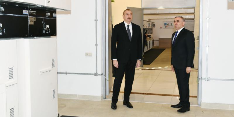 President Ilham Aliyev attended opening of newly renovated Aghstafa electical substation