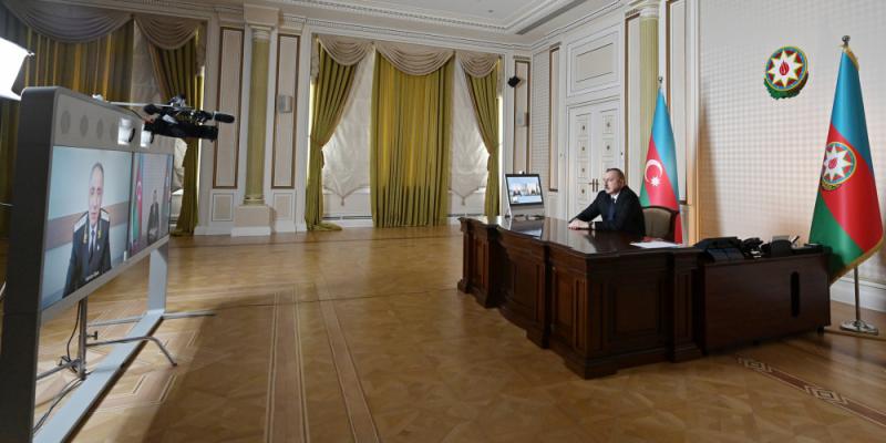 President Ilham Aliyev received Prosecutor General Kamran Aliyev in a video format