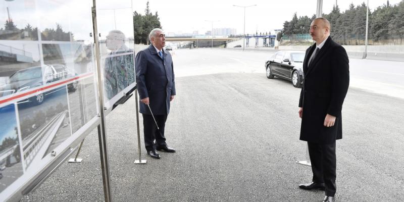 Президент Ильхам Алиев ознакомился с работой, проделанной в рамках расширения дороги Баку-Сумгайыт