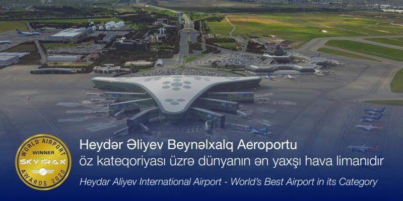 Heydər Əliyev Beynəlxalq Aeroportu növbəti dəfə “Skytrax World Airport Awards” mükafatına layiq görülüb