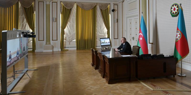 President Ilham Aliyev received Seymur Orujov on his appointment as head of Aghstafa District Executive Authority and Elchin Rzayev on his appointment as head of Imishli District Executive Authority in a video format 