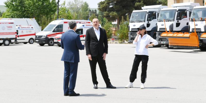 Ознакомление с транспортными средствами и специальной техникой, выделенными для Шамахинского района