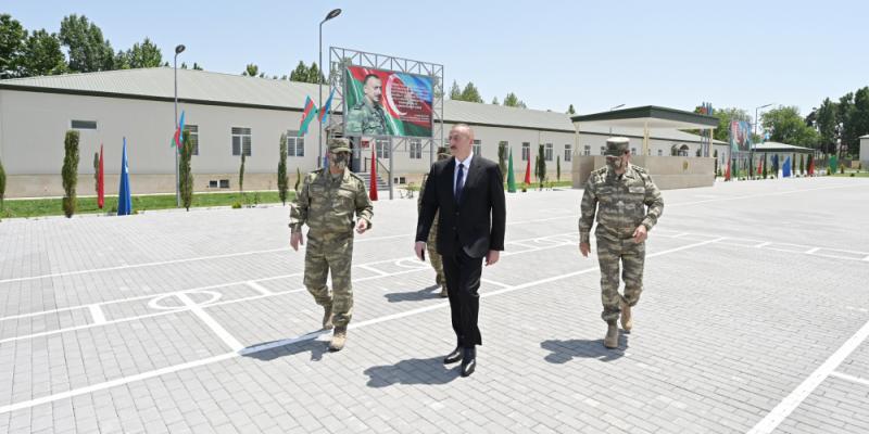 President Ilham Aliyev visited military unit in territory of Aghdam 