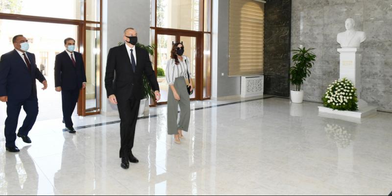 Президент Ильхам Алиев принял участие в открытии нового учебного корпуса Азербайджанского государственного аграрного университета