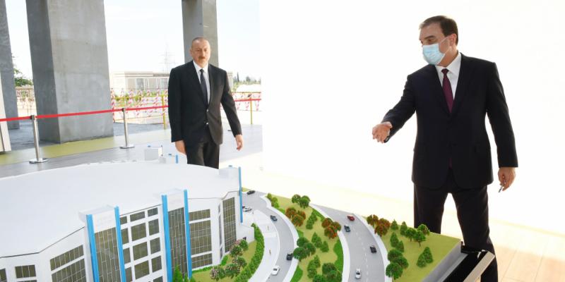 President Ilham Aliyev viewed construction of Ganja Sports Palace