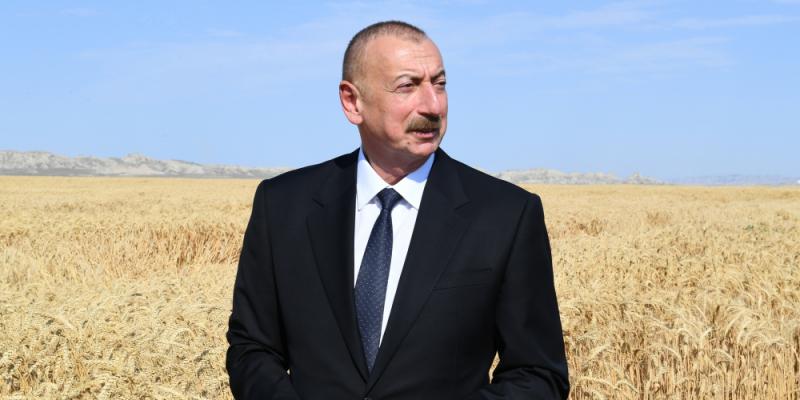 President Ilham Aliyev viewed activities of agropark owned by Agro Dairy LLC in Samukh 